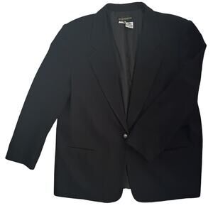 Requirements Pure New Wool One Button Black Jacket 18